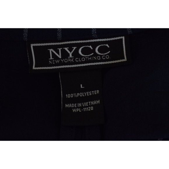 Vintage 90s Lightweight Pinstripe Navy Jacket size L - Picture 10 of 10